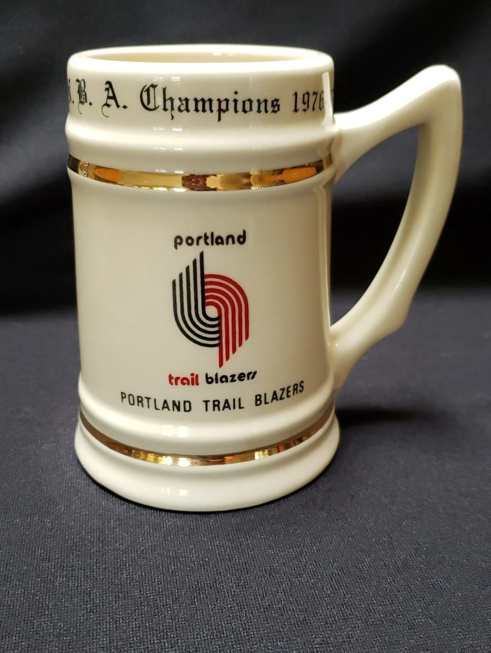 Vintage 1976-77 Portland Trail Blazers NBA Champions Stein/ Coffee Mug